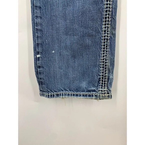 Rock Revival Men's Ethan Destroyed Distressed Slim Straight Leg Jeans Size 32x29 - Picture 13 of 16